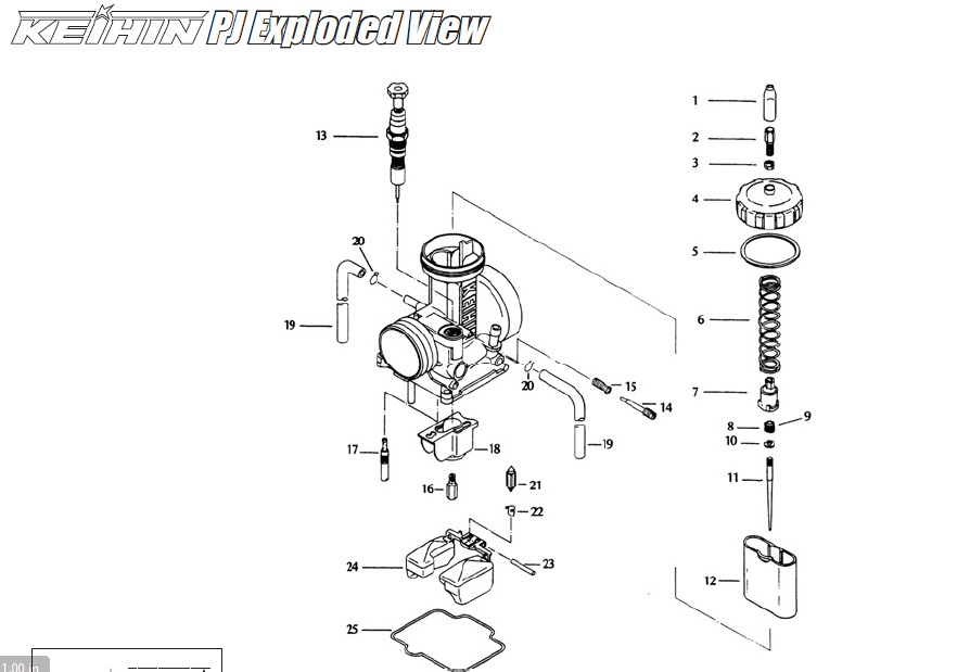 Keihin PJ Carb Exploded View